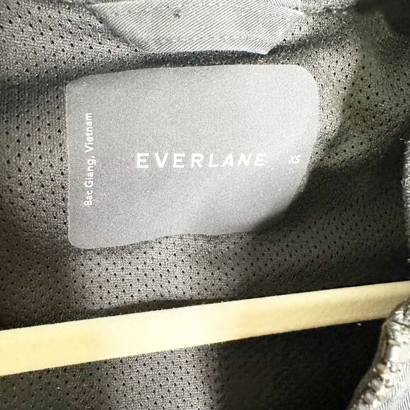 Everlane Womens Bomber Jacket Long Sleeves Full Zip Lined Snap Pockets Black XS - Picture 6 of 8